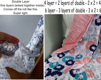 Custom Print Muslin Bedding: Double Gauze Adult Coverlet