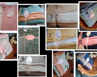 Adult Muslin Bedding. Throw size. 4 layer gauze.