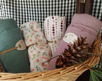 Lightweight Adult Muslin Throw: Airy Double Gauze Cotton Blanket