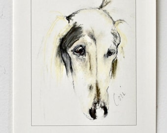 Grizzle Saluki Dog Art Note Cards By Cori Solomon