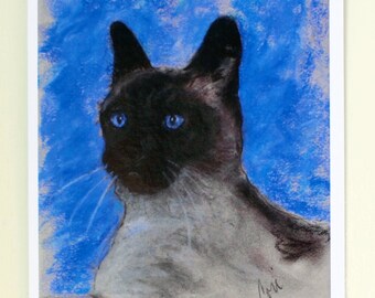 Seal Point Siamese Cat Art Note Cards By Cori Solomon