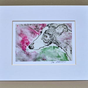 Greyhound Dog Art Print Signed and Matted By Cori Solomon