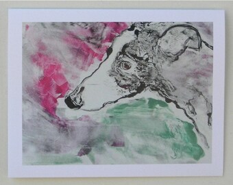 Greyhound Dog Art Notecards By Cori Solomon