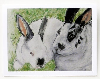 Bunny Rabbit Art Note Cards By Cori Solomon