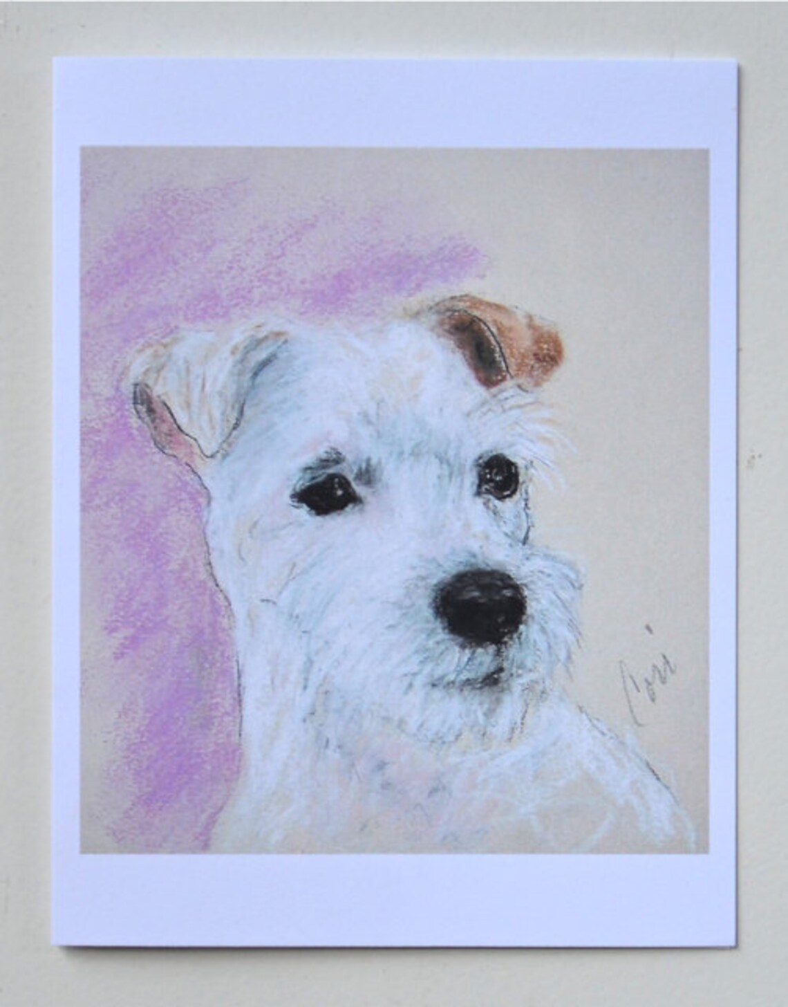 What A Riot Rough Coated Jack Russell Terrier Dog Art Note Etsy