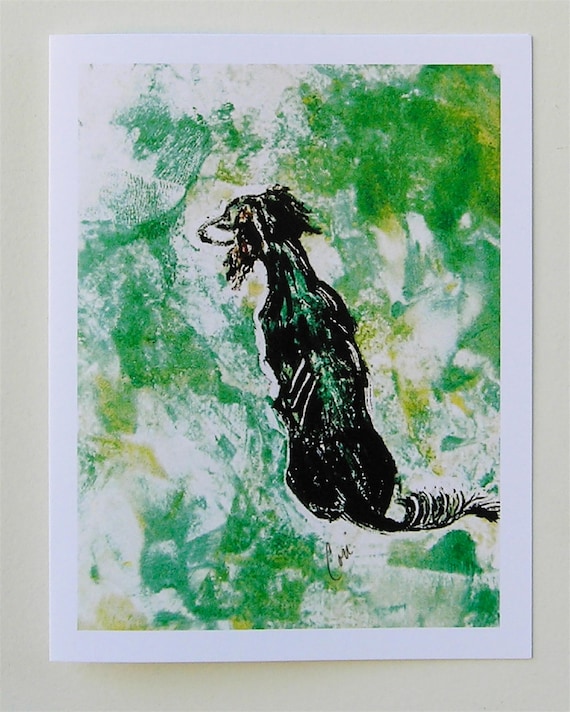 Tarjetas artísticas de Saluki tricolor negro por Cori Solomon