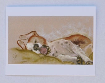 American Staffordshire Terrier Amstaff Pit Bull Dog Art Note Cards By Cori Solomon