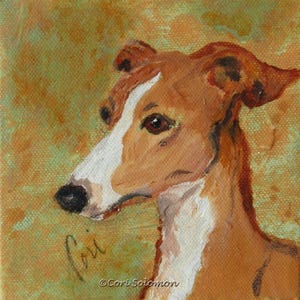 Biglietti d'auguri con l'arte del cane levriero italiano "Threaded Moments" di Cori Solomon