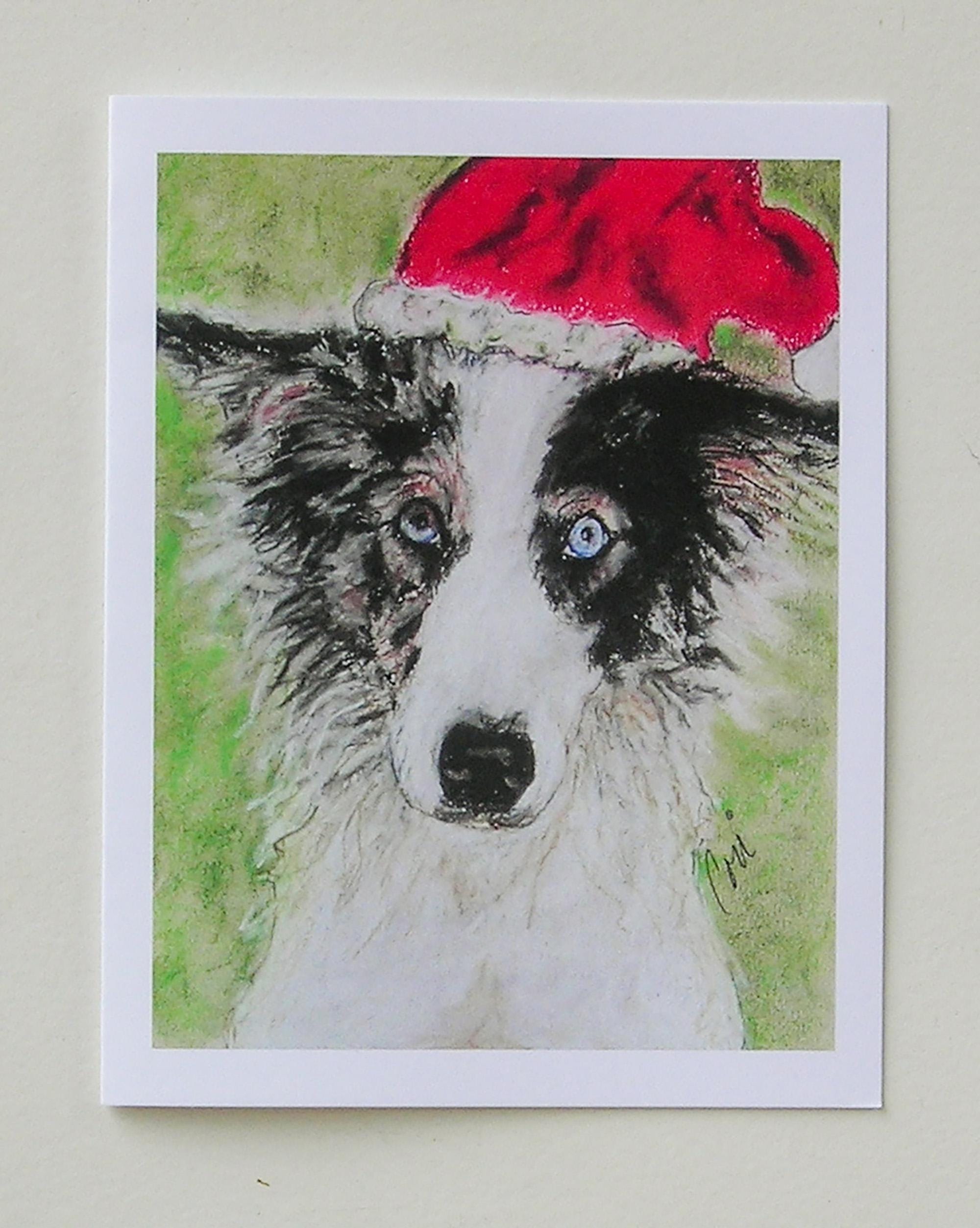Border Collie Christmas Holiday Cards by Cori Solomon - Etsy