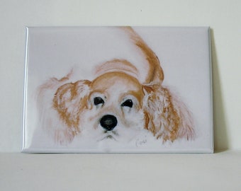 Cocker Spaniel Dog Art Magnet By Cori Solomon