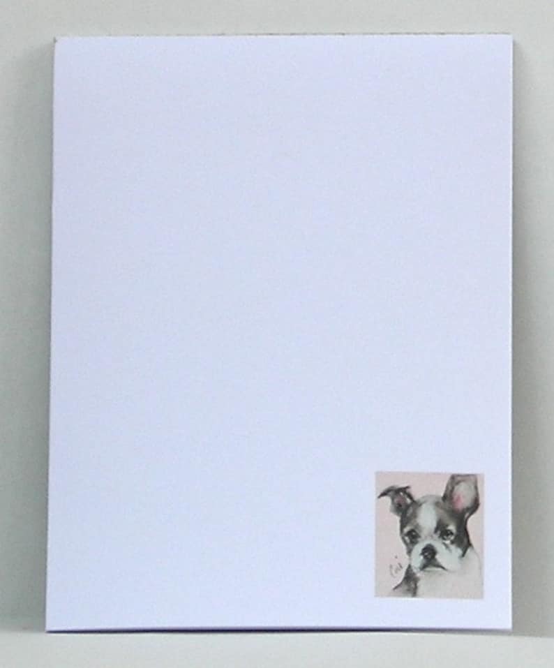 Boston Terrier Dog Art Notepad By Cori Solomon