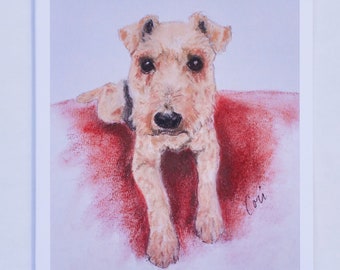 Welsh Terrier Dog Art Note Cards By Cori Solomon