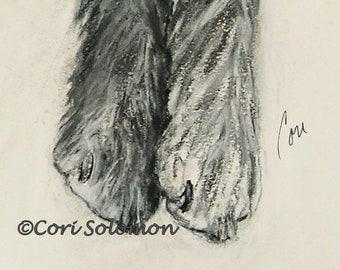 Dog Paws Art Giclee Fine Art Print Signed By Cori Solomon
