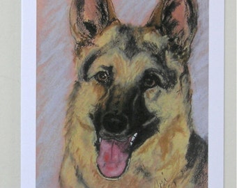 German Shepherd Dog Art Note Cards By Cori Solomon