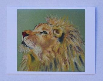 Wildlife Art Lion Art Note Cards By Cori Solomon