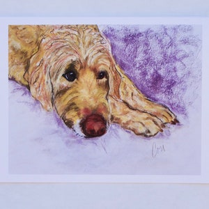 Cartes de correspondance Goldendoodle Dog Art par Cori Solomon