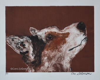 Cardigan Welsh Corgi Art Hand Pulled Print By Cori Solomon