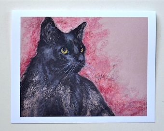 Black Cat Art Note Cards By Cori Solomon