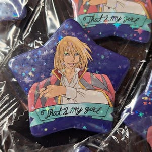 Howl's Moving Castle -Howl "Thats my Girl" Star Button