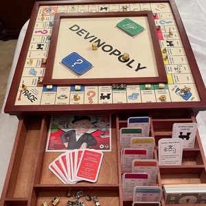 Fully Customised Wooden Monopoly Chest Board