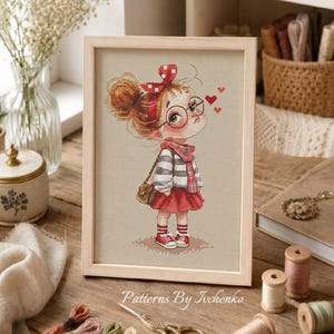 Cross stitch pattern PDF "Ksyusha" chart crossstitch DMC xstitching xstitch embroidery pattern cross stitch hobby needlework needlepoint