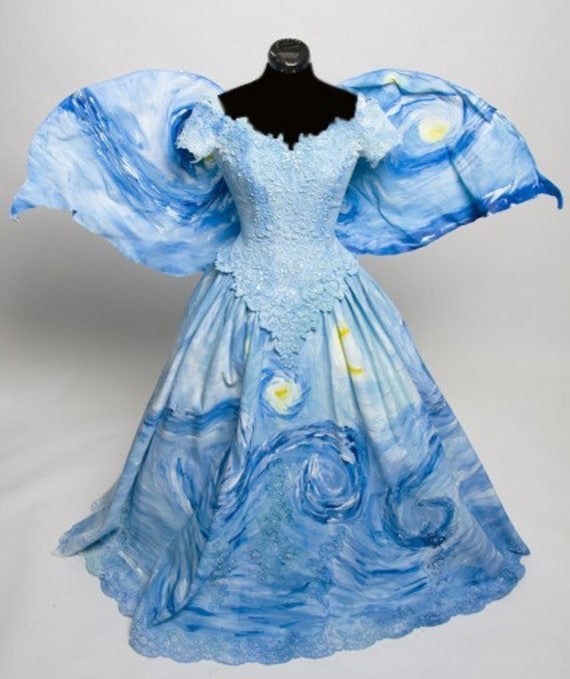 van gogh starry night dress