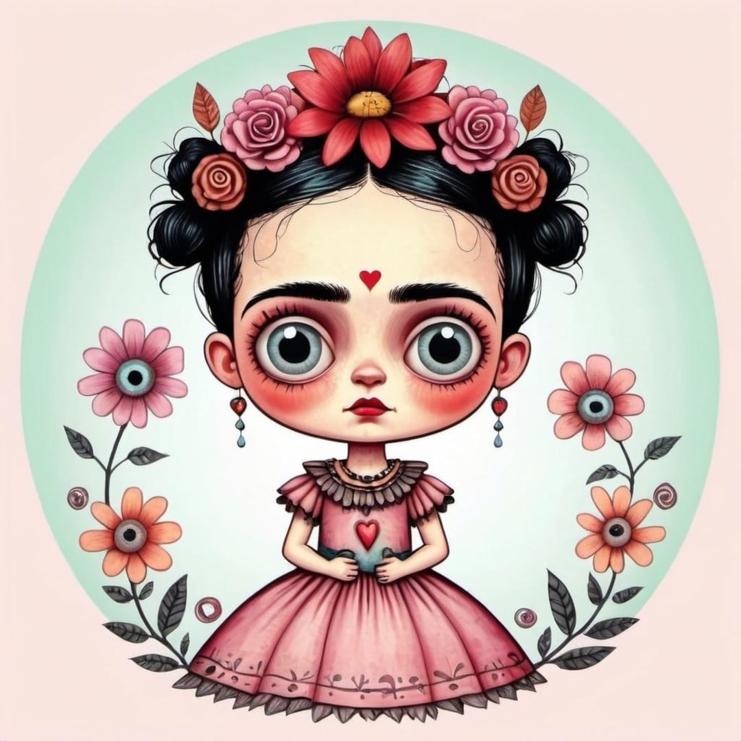 20 Beautiful Frida Kahlo Images Kawaii Gothic Tim Burton Style 20 High ...
