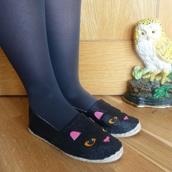 black glitter espadrilles