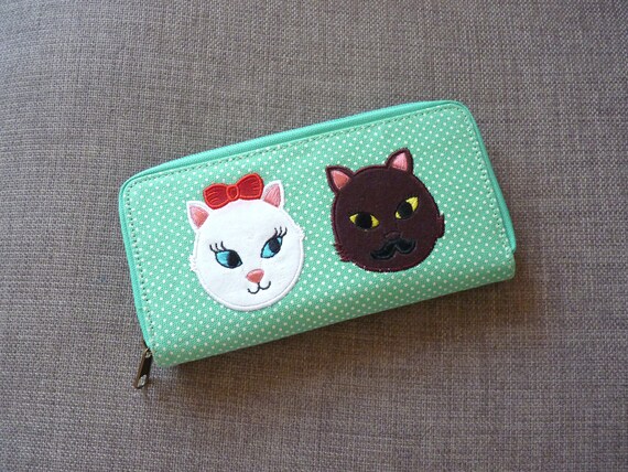 Kitty Crush Polka Dot Wallet | Etsy