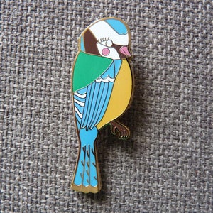 Enamel Blue Tit Brooch image 2