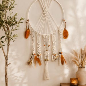 Extra Large Macrame Dreamcatcher, Teepee Style, Hanging Wall Art Decor