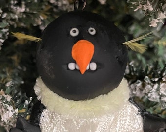 Unusual Rockhopper Penguin Ornament Group 1