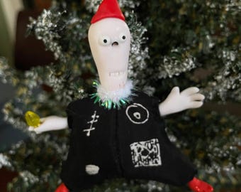 Skippy the Santa Skull Ornament