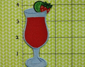 Party drink embroidered patch