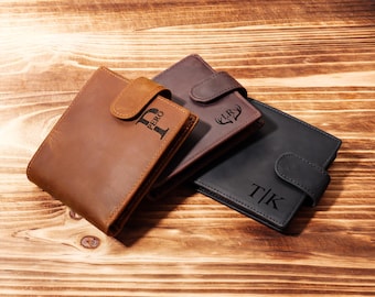 Engraved Genuine Leather Wallet,Personalized Wallet,Men Wallet,Groomsmen Wallet,Custom Wallet,Boyfriend Gift for Men,Father Day Gift for Him