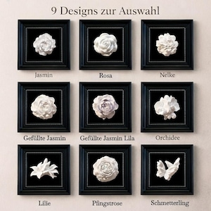 Duftstein Wandbild · Aroma Diffuser mit Gipsblume · Magnetisch wechselbar · Wanddeko minimalistisch · Geschenk Idee