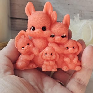 3D gift easter favor Grapefruit Fluffle Soap Bunnies