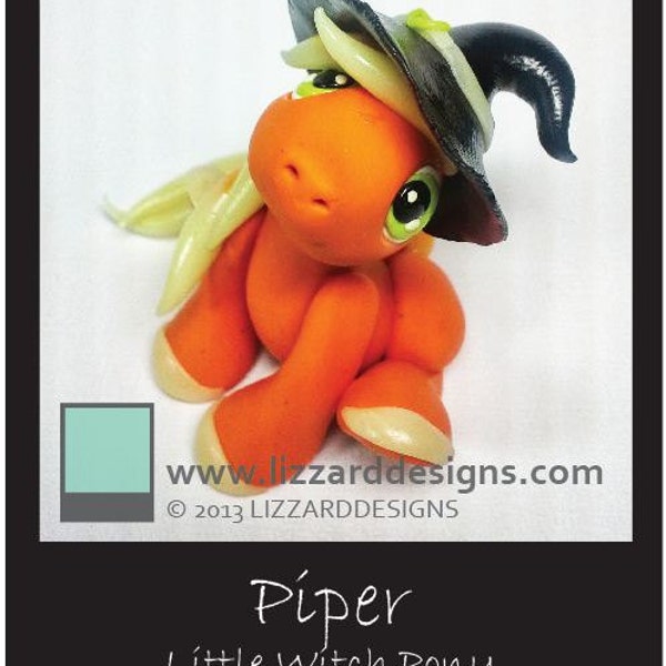 Piper - Handmade OOAK Collectible Halloween Witch Pony