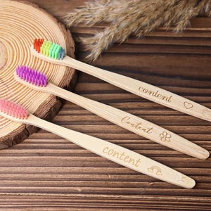 Customized name wooden toothbrush/Personalized custom toothbrush/Eco friendly travel toothbrush/Dental gift/Unique wedding gift/Family gift