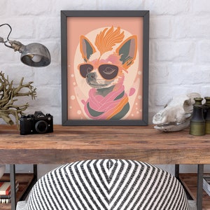 Chihuahua print PRINTABLE, Painting Dog wall art, Pet portraite print Dog lover gift wall art Chihuahua poster printable art