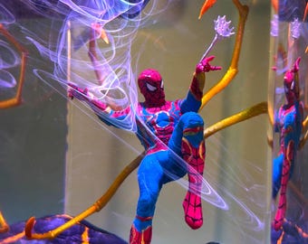 Spider men Resin Lamp – Handmade Hero Desk Light
