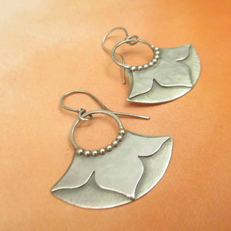 Romantic Bridal Or Special Day Earrings Sterling Silver Lotus Earrings Bohemian Jewelry Flower Design