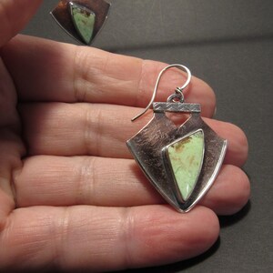 Mixed Metal Lemon Chrysoprase Earrings, Copper And Sterling Silver One Of A Kind Earrings image 4