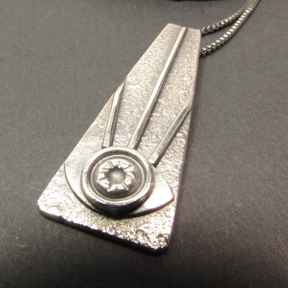 Argentium Sterling Silver All Seeing Eye Pendant, Talisman Jewelry