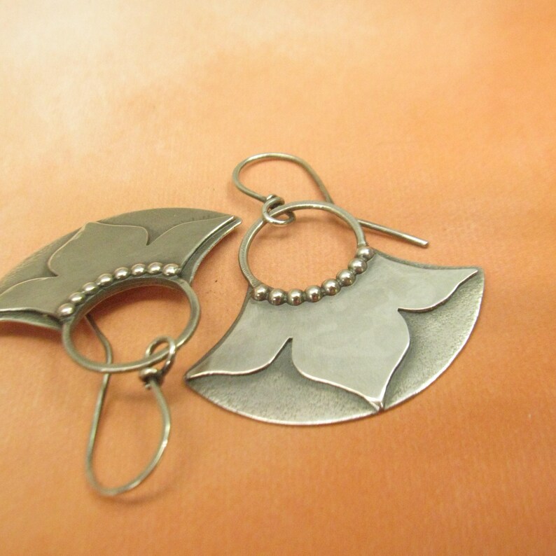 Romantic Bridal Or Special Day Earrings Sterling Silver Lotus Earrings Bohemian Jewelry Flower Design