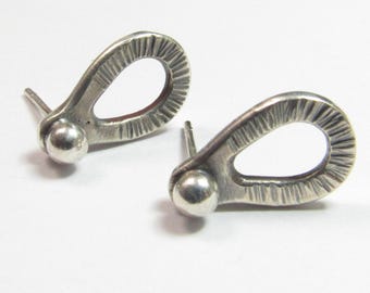 Raindrop Sterling Silver Stud Earrings, Everyday Minimalist Jewelry