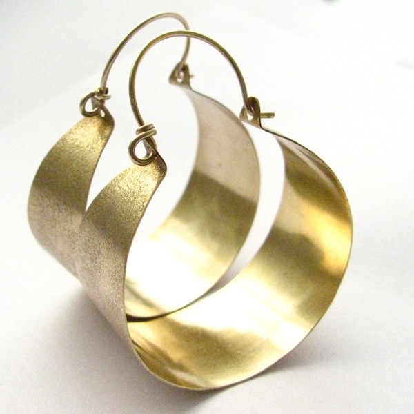 Bronze Hoop Earrings Etsy