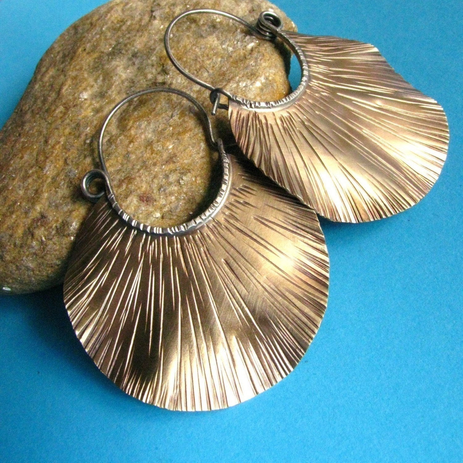 Brass Ray Earrings