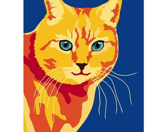 Orange Cat print
