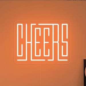 Cheers ネオンサイン、Cin Cin 壁装飾、キッチン壁アート、バーカート壁装飾、ドリンク壁アート、ウイスキー、ワイン、ビールギフト、バーカートアクセサリー